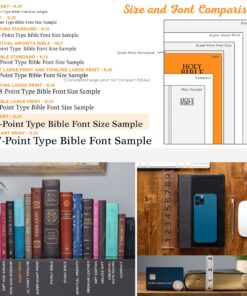 KJV Holy Bible, Giant Print Standard Size Faux Leather Red Letter Edition - Thumb Index & Ribbon Marker, King James Version, Dark Brown Imitation Leather 51 81Zcs5zeaTL