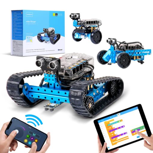 Makeblock mBot Ranger 3 in 1 Robot Toys, Coding Robot Kit STEM Educational Building Toys Support Scratch Arduino Programming, Programmable Remote Control Robot Gift for Kids Ages 10+