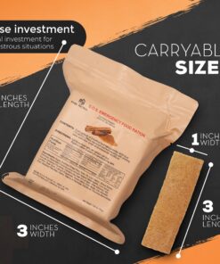 SOS Food Rations Emergency 3600 Calories Cinnamon Flavor Food Bar - 3 Day / 72 Hour Package with 5 Year Shelf Life- 1 Pack 20 81ZdCQ02OvL