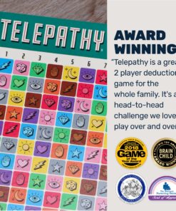 Mighty Fun! - Telepathy® Board Game - Award-Winning Strategy Board Game of Memory, Logic and Deduction for Kids, Adults and Families - 2 Person or Teams - Ages 10+ 11 81ZePbnZyrL