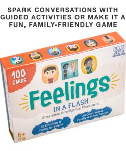 Feelings in a Flash - Emotional Intelligence Flashcard Game - Toddlers & Special Needs Children - Teaching Empathy Activities, Coping & Social Skills - 50 Scenario Cards, 50 Reaction Faces 12 81ZguG3KkEL 1
