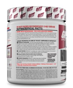 GAT SPORT Nitraflex Advanced Pre-Workout Powder, Increases Blood Flow, Boosts Strength and Energy, Improves Exercise Performance, Creatine-Free (Black Cherry, 30 Servings) Black Cherry 30 Servings (Pack of 1) Standard Packaging 13 81ZhTQmdTL