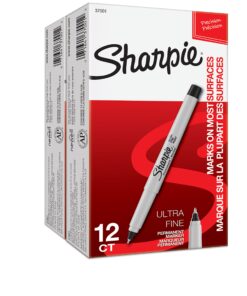 Sharpie Permanent Markers, Ultra-Fine Point, Black, 24-Count 11 81ZjVIGCnWL