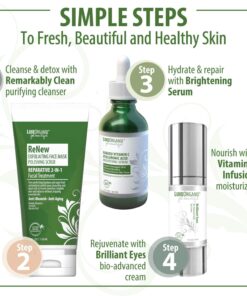 LuxeOrganix Purifying Organic Face Wash for Oily Skin with Bamboo Charcoal, Vitamin C, Aloe Vera, and Silicone Scrubby (5 oz) 25 81ZlO8vB7EL