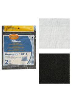 EnviroCare Premium Replacement Vacuum Cleaner Filters made to fit Kenmore Sears Progressive CF1, Progressive & Whispertone, Panasonic Vacuum Cleaners, 86883, 86880, 20-86883, 2 filters