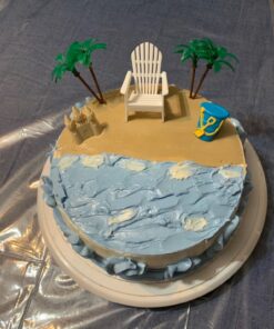 DecoSet® Beach Chair and Umbrella Tropical Beach Cake Decoration, 6 Piece Cake Topper Set, Palm Trees, Deck Chair, Beach Umbrella, Sand Castle and Bucket, Food Safe, Beach Chair & Umbrella DecoSet 30 81Zp0MbawCL 2