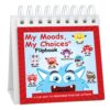 The Original Mood Flipbook for Kids; 20 Different Moods/Emotions; Autism; ADHD; Help Kids Identify Feelings and Make Positive Choices; Laminated Pages (Monster Flipbook) MONSTER (Large - 6.75 x 6.75")