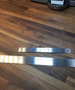 Stainless Steel Ruler and Metal Rule Kit with Conversion Table (Silver, 12 Inch, 6 Inch) Silver 37 81ZpIXecGNL