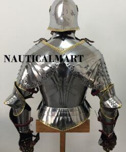 NauticalMart Medieval Reenactment Suit of Armor Breastplate with Helmet Adult Costume 7 81ZpMWD6mqL