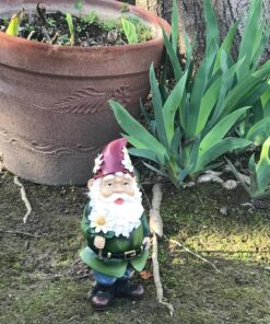 Giftware by Roman Inc., 12.25" H GNOME with Daisy Statue, Garden Collection, Outdoor Statue, Memorial, Resin Stone, Adorable Frogs and Flowers, Garden Décor (12x4x5) 12 81ZpMeZTFL