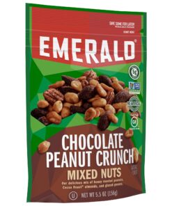 Emerald Nuts Chocolate Peanut Crunch Mixed Nuts (6-Pack) | Features Cocoa Roasted Almonds, Kettle Glazed Pecans, Kettle Glazed Peanuts | 5.5 Oz Resealable Bag | Kosher Dairy Certified, Non-GMO, Contains No Artificial Preservatives, Flavors or Synthetic... 11 81ZpPsHZPCL