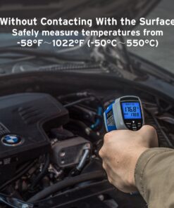 Etekcity Digital Thermometers Non-contact-58°F ~1022°F (-50°C ~ 550°C) ith Adjustable Emissivity & Max Measure for Meat Refrigerator Pool Oven, Blue 52 81ZponhaEeL