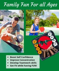 Ping Pong Paddle Set - 4 Wood Ping Pong Paddles - Ergonomic Grip - 8 Tournament Table Tennis Balls - Paddle Case - Professional/Casual Play - Portable Table Tennis Set .- Family Table Games 17 81ZprtKlrTL