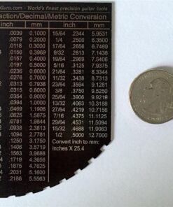 FretGuru 8-in-1 String Action Gauge Guitar Fret Ruler Precision Fret Rocker - Precise CNC Machined, Diamond Honed, Polished Edge Guitar String Height Gauge - Luthier Tool with Thick Leather Case inch 39 81ZqaUCylfL