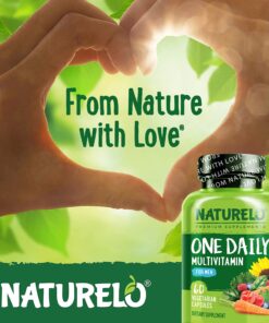 NATURELO One Daily Multivitamin for Men - with Vitamins & Minerals + Organic Whole Foods - Supplement to Boost Energy, General Health - Non-GMO - 60 Capsules - 2 Month Supply 60 Count (Pack of 1) 31 81ZqgBVP0xL 1