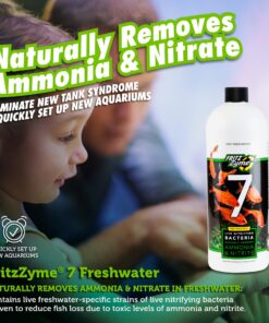 Fritz Aquatics FritzZyme 7 Live Nitrifying Bacteria Naturally Removes Amonia & Nitrite for Freshwater Fish (32-Ounce) 32 oz 16 81ZsV6bPSqL