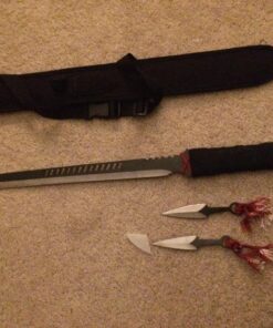 Ninja Sword Machete Throwing Knife Tactical Katana Tanto Blade, 27-Inch … Black Single Blade 23 81ZtR9c5gL