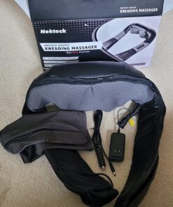 Shiatsu Neck and Back Massager with Soothing Heat, Nekteck Electric Deep Tissue 3D Kneading Massage Pillow for Shoulder, Leg, Body Muscle Pain Relief, Home, Office, and Car Use Black 43 81ZtSBWR2dL