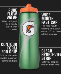 Gatorade Squeeze Bottle, Green, BPA Free, Multiple Sizes 28 oz 12 81ZvRm0kqtL