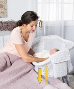 HALO BassiNest Glide Sleeper, Bedside Bassinet, Adjustable, Mosaic Glide Mosaic - Adjustable 25 81Zw2VS7G0L