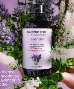 Majestic Pure Lavender Essential Oil with Premium Grade, for Aromatherapy, Massage and Topical uses, 4 fl oz 4 Fl Oz (Pack of 1) 24 81ZwuCjCcQL
