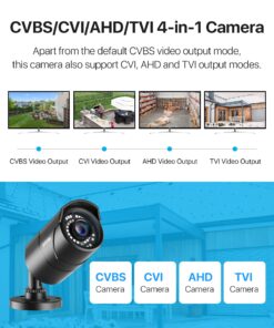 ZOSI 1080P HD 1920TVL Hybrid 4-in-1 TVI/CVI/AHD/960H CVBS CCTV Surveillance Weatherproof Bullet Security Camera Outdoor Indoor,120ft Night Vision,For HD-TVI,AHD,CVI and CVBS/960H analog DVR Wired-1Cam 32 81ZxOT0bV4L