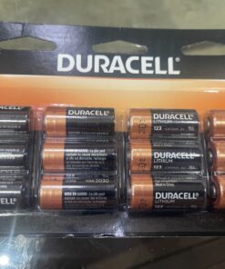 Duracell CR123A 3V Lithium Battery, 12 Count Pack, 123 3 Volt High Power Lithium Battery, Long-Lasting for Home Safety and Security Devices, High-Intensity Flashlights, and Home Automation 22 81ZxblHDkDL