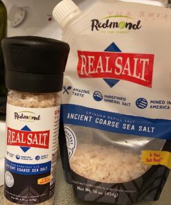Redmond Real Sea Salt - Natural Unrefined Gluten Free, Coarse Salt with Coarse Grinder (Original Bundle) 18 81ZxydxiqTL