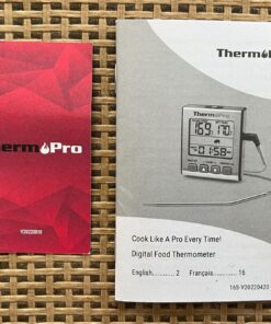 ThermoPro TP16S Digital LCD Meat Thermometer for Cooking and Grilling, BBQ Food Thermometer with Backlight and Kitchen Timer, Grill Temperature Probe Thermometer for Smoker, Barbecue, Oven, Cookware Light Silver 56 81ZyGYVlkSL