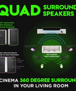 Nakamichi Shockwafe Ultra 9.2.4 Channel 1000W Dolby Atmos/DTS:X Soundbar with Dual 10" Subwoofers (Wireless) & 4 Rear Surround Speakers. Enjoy Plug and Play Explosive Bass & High End Cinema Ultra 9.2 DTS-X/Atmos 41 81ZzIH2aQHL 1