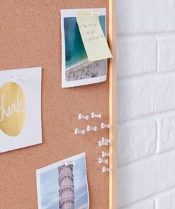 Amazon Basics Push Pins Tacks, Clear Plastic Head, Steel Point, 100-Pack 100 pack 18 81a Y7sTbDL