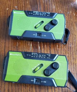 Emergency Crank Weather Radio, AM/FM/NOAA Hand Crank Portable Solar Radio with SOS Alarm, Battery Operated, LED Flashlight & Reading Lamping, 2000mAh Power Bank for Emergency Phone Charge Green 73 81a0K6b5M6L