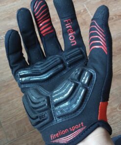 FIRELION Bike Gloves for Men/Women Cycling,Cycling Gloves for Outdoor MTB DH Road Racing,Full Finger Half Finger Padded Bicycle Protective Gloves,Non-Slip Shock-Absorbing Touchscreen Riding Gloves Large Full Red 46 81a0n7xWfQL
