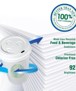 Printworks 100 Percent Recycled Multipurpose Paper, 20 Pound, 92 Bright, 8.5 x 11 Inches, 400 sheets (00018), White 1 Ream: 400 Sheets 7 81a0q RkBbL 1