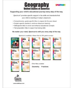 Spectrum Grade 5 US Geography Workbook, Ages 10 to 11, 5th Grade Social Studies, American History, Ecology, and US Map Skills, 5th Grade Geography Workbooks for Kids (Volume 25) 10 81a16TOos9L
