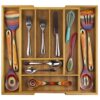 Totally Bamboo Kitchen Drawer Organizer, Expandable Silverware Organizer and Utensil Holder, 8 Compartments with Dividers 43 81a19vTKNxL