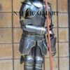 15th Century Gothic Knight Full Suit of Armor Great Knight Wearable Costume, Plate Armor Breastplate, Backplate, Leg Armour, Pauldron Set