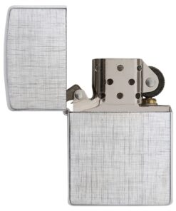 Zippo Chrome Lighters Brushed Chrome Linen Weave Classic 9 81a3GCR BjL