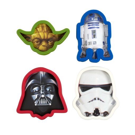 Funko SW02785 MARVEL Star Wars: Cookie Cutters: Set of 4 (Darth Vader, Yoda, Stormtrooper, R2-D2), Aluminium, Multi-Colour, 16 x 14 x 2 cm