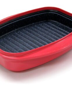 Microhearth Grill Pan for Microwave Cooking, Red 24 81a5jFywrQL