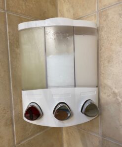 Better Living Products, White 76354 Euro Series TRIO 3-Chamber Soap and Shower Dispenser 23 81a6CkhDOGL