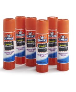 Elmer's Disappearing Purple School Glue, Washable, 6 Pack, 0.21-ounce sticks 6 Count 23 81a6zS7L98L