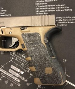 TALON Grips Adhesive Pistol Grip Compatible with Glock 17, 19X, 22, 24, 31, 34, 35, 37 - Made in The USA Previous Generation Rubber-Black 68 81a76up8dZL