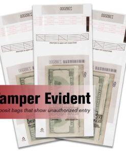 BankSupplies Cash Strap Bags | Case of 1000 Bags | 5 x 9 | Cash & Pawn | Tamper Evident Seal | Easy to Scan Barcode & Tear Off Receipt | for Internal Transfers 5W x 9H | Case of 1000 11 81a7acVGZ8L