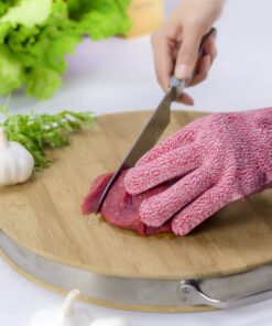 J H 3 Color Cut Resistant Gloves Red For Meat, Green For Veg, Yellow For Fruit- High Performance Cut Level 5, Food Grade No Cross Contam, 3Piece Medium Medium (Pack of 3) 19 81a8EXHj65L