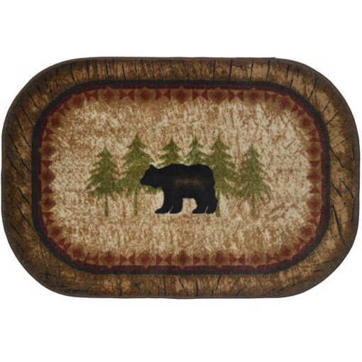 Cozy Cabin CC5282 Birch Bear Non Skid Rug 30"x46" Brown 30 in x 46 in