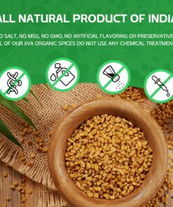 Jiva Organic Fenugreek Seeds 7 Ounce – Non-GMO, Gluten Friendly, All Natural Fenugreek Spice – Organic Fenugreek Seeds for Hair Growth, Cooking & Sprouting - Methi Seeds for Methi Dana Water 28 81a9ZCWsLgL