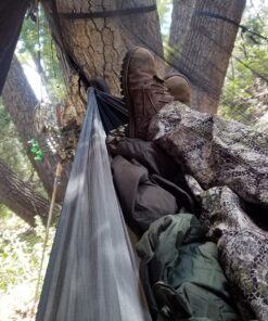 Wise Owl Outfitters Camping Hammock - Camping Essentials & Camping Gifts, Portable Hammock Single or Double Hammock for Outdoor, Indoor w/Hammock Straps Black & Grey Medium 38 81a9ysca53L