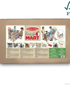 Melissa & Doug Freestanding Wooden Fresh Mart Grocery Store - Supermarket Pretend Play, Kids Play Store, Toy Food Stand For Toddlers And Kids Ages 3+ - FSC-Certified Materials 30 81aBRITEYdL 1