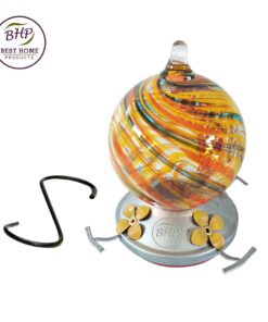 Alternative view of Best Home Products Hummingbird Feeder, Blown Glass, Confetti, 3 Cups